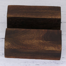 Load image into Gallery viewer, Wood Cell Phone Stand Hand Carved in India - Close At Hand