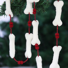 Load image into Gallery viewer, Handcrafted Dog Bone Christmas Tree Garland - Puppy's Christmas