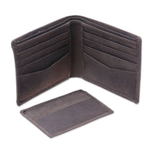 Load image into Gallery viewer, Men's Brown Leather Bi-Fold Wallet with Removable ID Holder - Modern Essentials in Brown