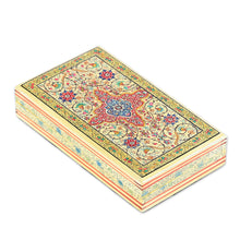 Load image into Gallery viewer, Handcrafted Floral Wood Decorative Box from India - Persian Bliss | NOVICA