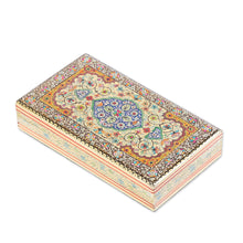 Load image into Gallery viewer, Floral Motif Wood Decorative Box from India - Persian Beauty | NOVICA