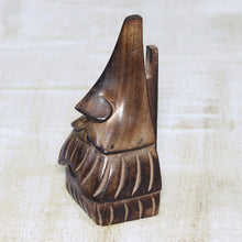 Load image into Gallery viewer, Whimsical Mustached Face Mango Wood Eyeglasses Holder - Mustachio