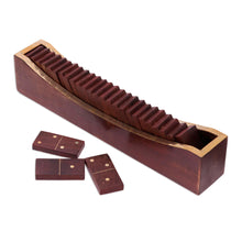 Load image into Gallery viewer, Beech Wood Classic Domino Set with Mango Wood Holder - Classic Entertainment