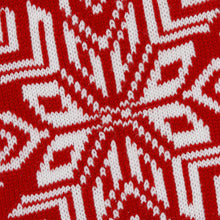 Load image into Gallery viewer, Snowflake Pattern Knit Stocking in Poppy - Snowflake Charm