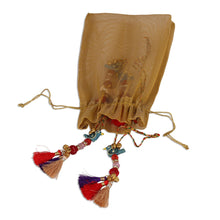 Load image into Gallery viewer, Bird-Themed Wood Beaded Ornaments from India (Set of 4) - Chirping Birds | NOVICA