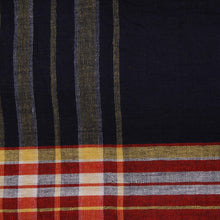 Load image into Gallery viewer, Handwoven Navy and Multicolored Cotton Shawl - Magical Midnight