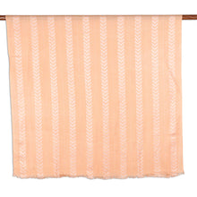 Load image into Gallery viewer, Chevron Pattern Soft Peach Shawl - Feminine Chevrons