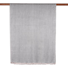 Load image into Gallery viewer, Grey Diamond Pattern Viscose Shawl - Glamorous Diamonds in Slate | NOVICA