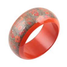 Load image into Gallery viewer, Bird Motif Haldu Wood Bangle Bracelet Crafted in India - Bird Garden | NOVICA