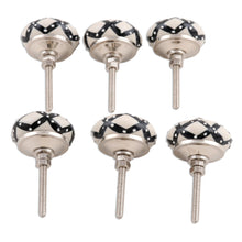 Load image into Gallery viewer, Set of 6 Floral Ceramic Knobs from India - Blooming Magic | NOVICA