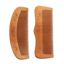 Load image into Gallery viewer, Cane Wood Hand Carved Set of 2 Combs - Floral Delight