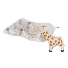 Load image into Gallery viewer, Set of 4 Giraffe Wool Felt Ornaments - Cheerful Giraffes