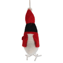 Load image into Gallery viewer, Set of 3 Wool Felt Penguin Ornaments - Bundle Up | NOVICA