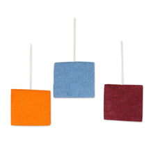 Load image into Gallery viewer, Unique Wool Felt Ornaments - Set of 3 - Sent With Love