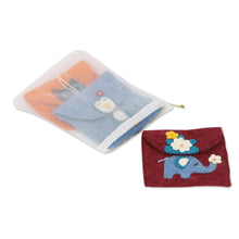 Load image into Gallery viewer, Unique Wool Felt Ornaments - Set of 3 - Sent With Love