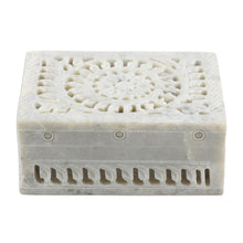 Load image into Gallery viewer, Hand Carved Decorative Soapstone Floral Box - Leaf and Vine | NOVICA