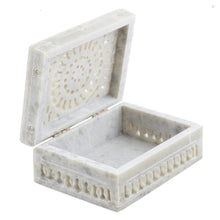 Load image into Gallery viewer, Hand Carved Decorative Soapstone Floral Box - Leaf and Vine | NOVICA