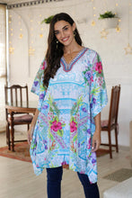 Load image into Gallery viewer, Glass Bead Embellished Caftan from India - Spring Smile | NOVICA