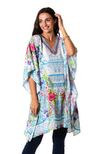 Load image into Gallery viewer, Glass Bead Embellished Caftan from India - Spring Smile | NOVICA