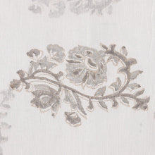 Load image into Gallery viewer, Block-Printed Leaf and Floral-Motif Beaded Shawl - Chocolate Fantasy