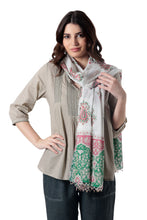 Load image into Gallery viewer, Block-Printed Paisley-Motif Cotton Shawl - Contrasting Paisley