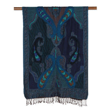 Load image into Gallery viewer, Hand-Embroidered Paisley Patterned Wool Shawl - Magic Paisley