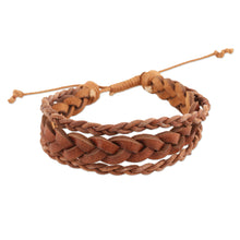 Load image into Gallery viewer, Unisex Braided Leather Wristband Bracelet - Braided Charm