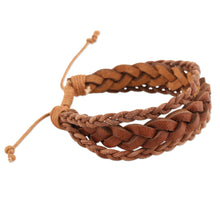 Load image into Gallery viewer, Unisex Braided Leather Wristband Bracelet - Braided Charm