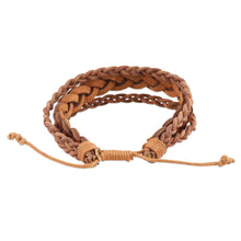 Load image into Gallery viewer, Unisex Braided Leather Wristband Bracelet - Braided Charm