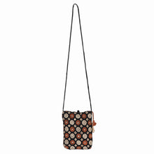 Load image into Gallery viewer, Hand-Embroidered Cotton Sling Bag - Spinning Blossoms