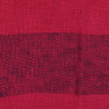 Load image into Gallery viewer, Fringed Crimson Cotton Throw - Celebrate the Magic