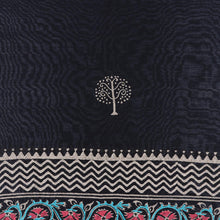 Load image into Gallery viewer, Hand-Woven Cotton and Silk Shawl - Dark Dreams