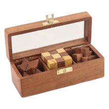Load image into Gallery viewer, Acacia Wood Puzzles - Set of 3 - Triple the Fun