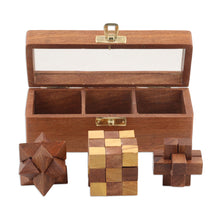 Load image into Gallery viewer, Acacia Wood Puzzles - Set of 3 - Triple the Fun