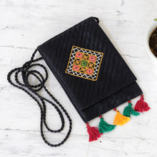 Load image into Gallery viewer, Handmade Embroidered Sling Bag with Tassels and Beads - Creative Appeal