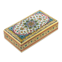 Load image into Gallery viewer, Handmade Floral Painted Wood Decorative Box - Persian Brilliance