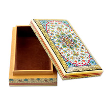 Load image into Gallery viewer, Handmade Floral Painted Wood Decorative Box - Persian Brilliance
