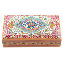 Load image into Gallery viewer, Wood Papier Mache Decorative Box Hand-Painted in India - Persian Magnificence | NOVICA
