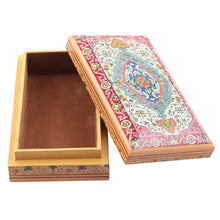 Load image into Gallery viewer, Wood Papier Mache Decorative Box Hand-Painted in India - Persian Magnificence | NOVICA