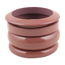 Load image into Gallery viewer, Set of 4 Mango Wood Rosewood Bangle Bracelets from India - Rosewood Fusion | NOVICA