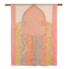 Load image into Gallery viewer, Wool Shawl with Paisley Pattern Woven in India - Garden of Paisley