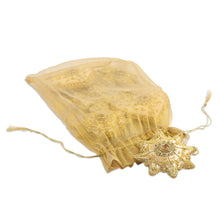 Load image into Gallery viewer, Gold Embroidered and Beaded Christmas Ornaments - Set of 6 - The Spirit of Christmas