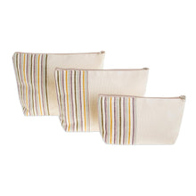 Load image into Gallery viewer, Artisan Crafted Cotton Cosmetic Travel Bags (Set of 3) - Happiness | NOVICA