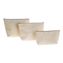 Load image into Gallery viewer, Artisan Crafted Cotton Cosmetic Travel Bags (Set of 3) - Happiness | NOVICA