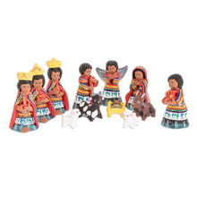 Load image into Gallery viewer, Christianity Ceramic Nativity Scene Sculpture (Set of 12) - San Juan Comalapa | NOVICA