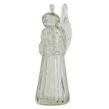 Load image into Gallery viewer, Handblown Recycled Glass Figurine Sculpture - Crystal Angel | NOVICA