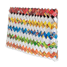 Load image into Gallery viewer, Hand Woven Recycled Wrapper Clutch - Festive | NOVICA