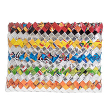 Load image into Gallery viewer, Hand Woven Recycled Wrapper Clutch - Festive | NOVICA