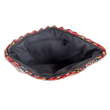 Load image into Gallery viewer, Hand Woven Recycled Wrapper Clutch - Festive | NOVICA
