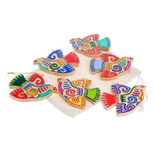 Load image into Gallery viewer, Fair Trade Assorted Wood Bird Ornaments (Set of 6) - Maya Bird | NOVICA